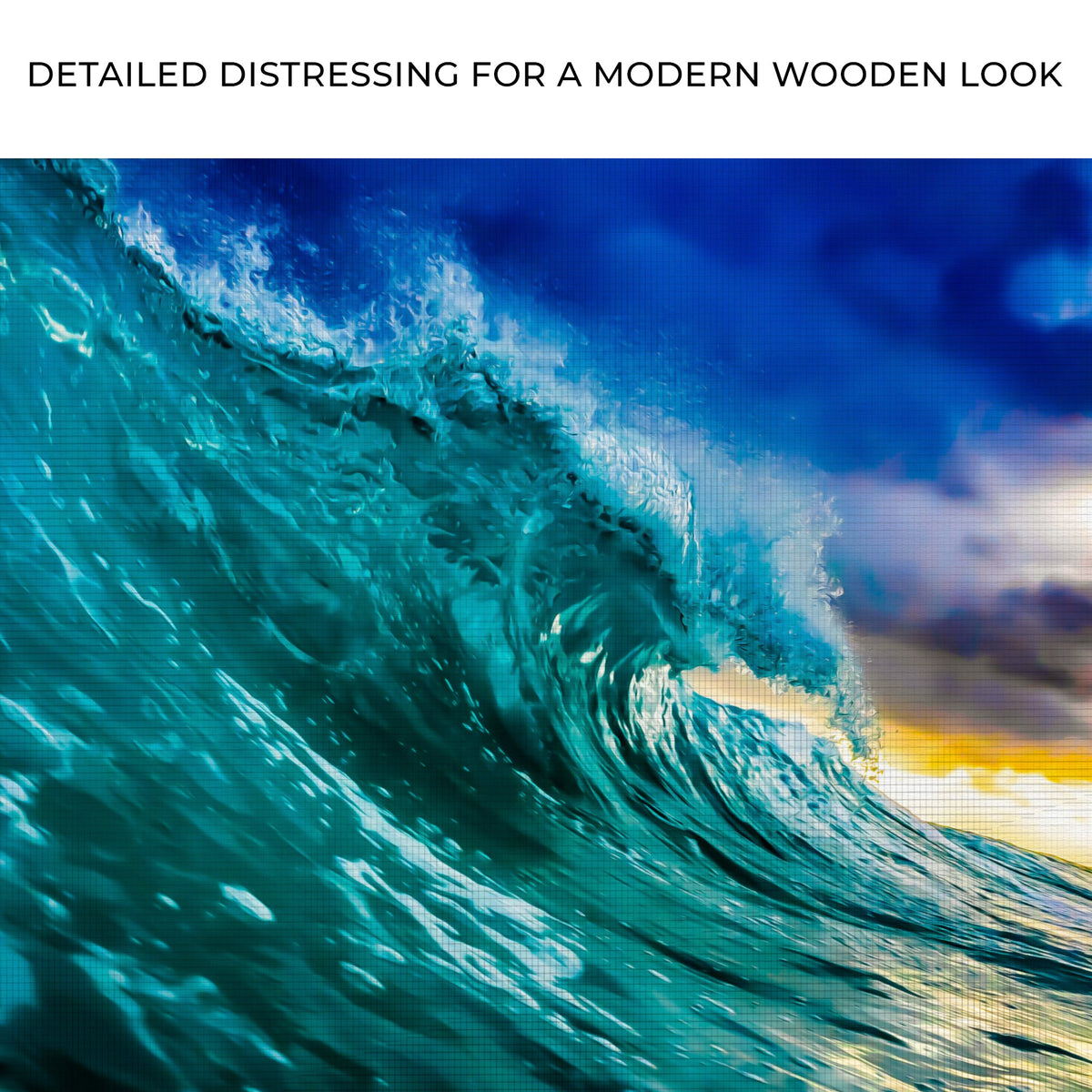 Fast Waves Canvas Wall Art blue ocean wave on canvas by Tailored Canvases on Tampa Home & Garden Store