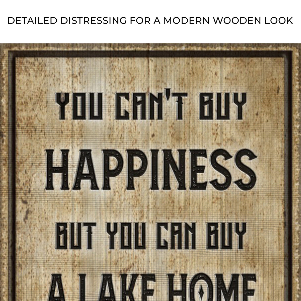 Lake Home sign canvas wall art distressed beige Tailored Canvases on Tampa Home & Garden Store