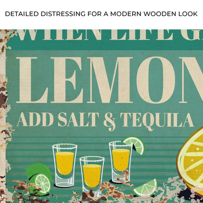 When Life Gives You Lemons Old Rustic Paper Sign canvas crafting decor Tailored Canvases on Tampa Home & Garden Store