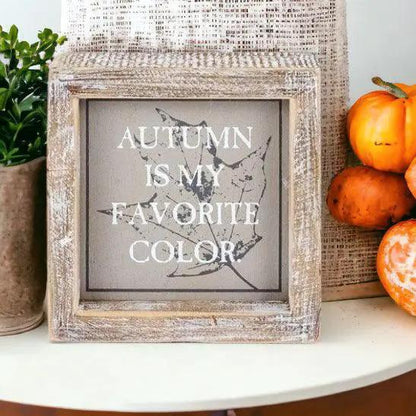 Creep and Autumn Double Sided Sign for Home Decor