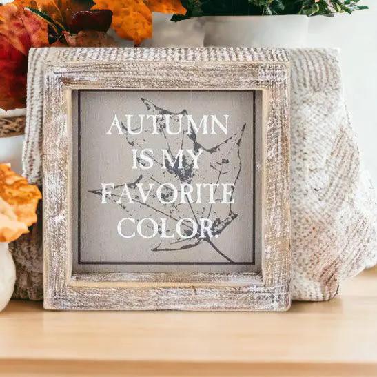 Creep and Autumn Double Sided Sign for Home Decor