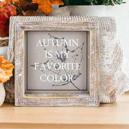Creep and Autumn Double Sided Sign for Home Decor