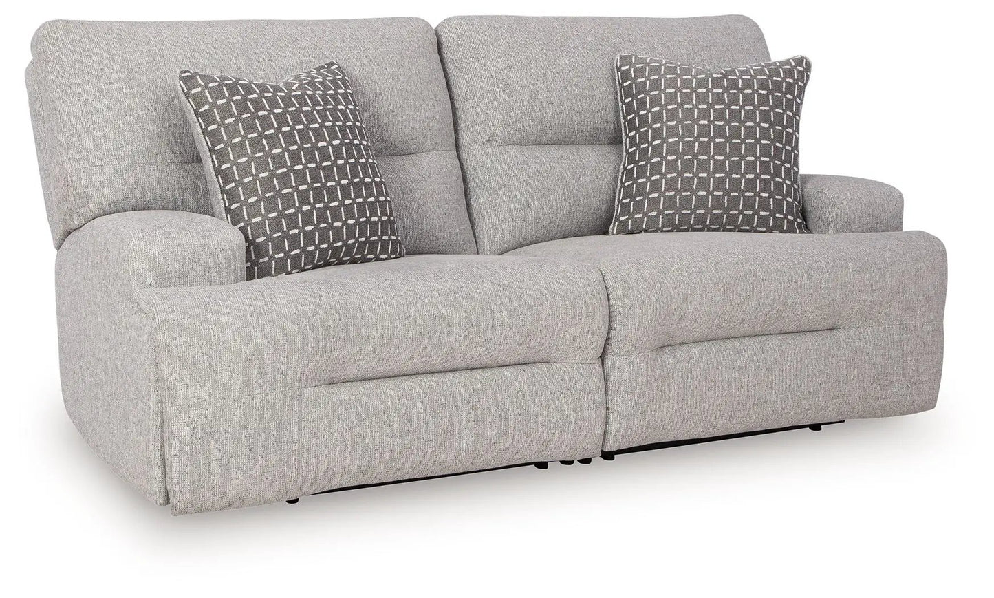 Acklen Place recliner sectional gray fabric sofa with two pillows by Unique Piece Furniture on Tampa Home & Garden Store