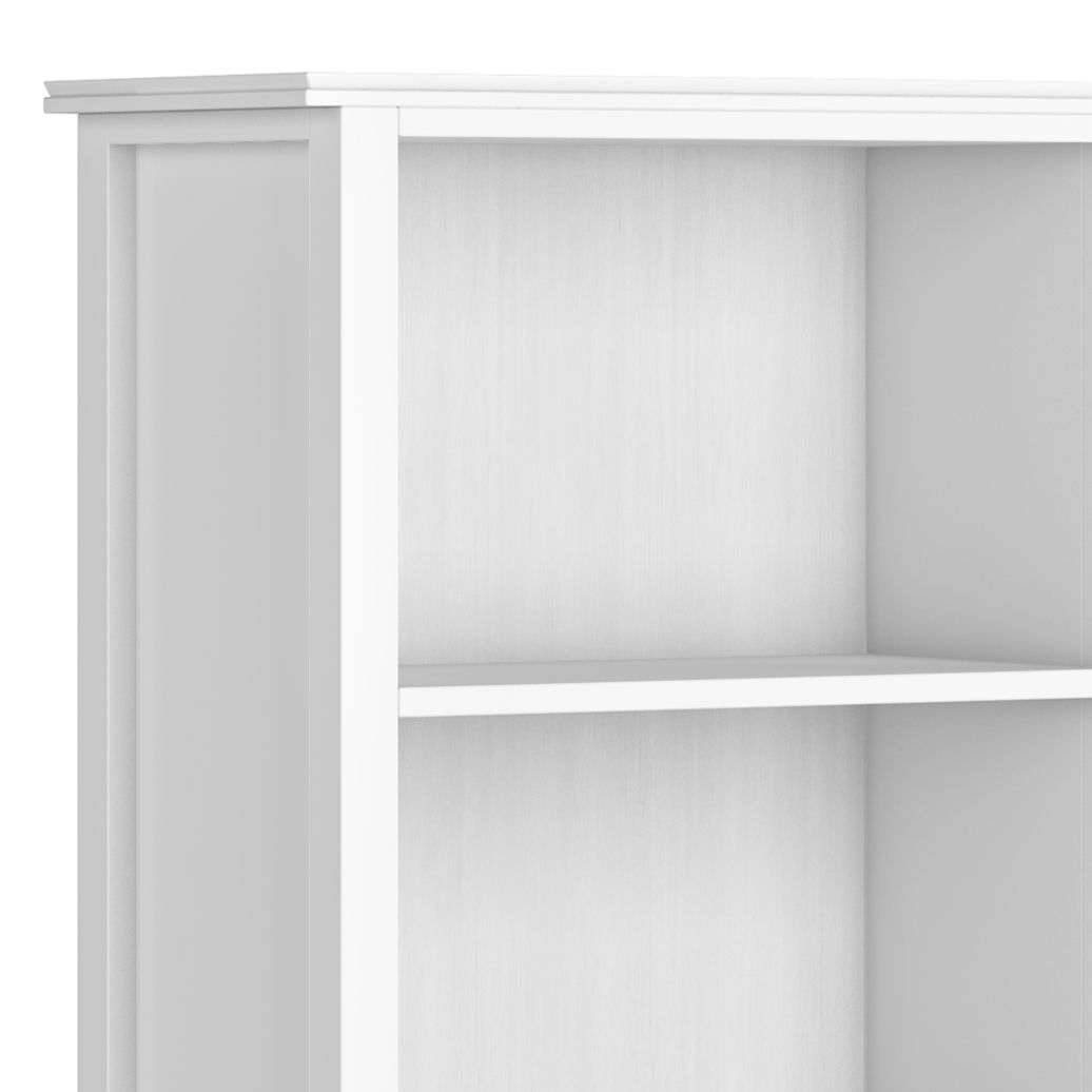 Handcrafted solid wood bookcase with five shelves in white by HouseOfZazla on Tampa Home & Garden Store