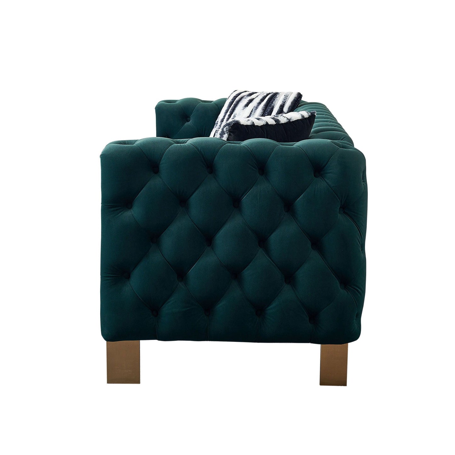Modern Chesterfield Tufted Sofa and Metal Legs