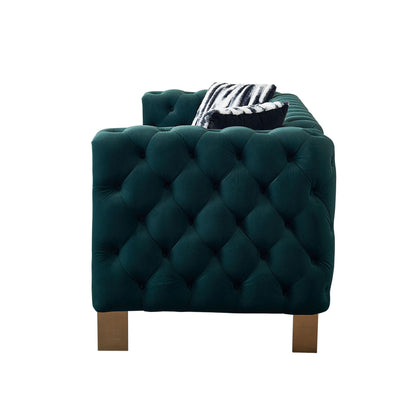Modern Chesterfield Tufted Sofa and Metal Legs