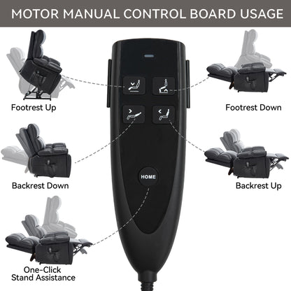Black Leatheraire Heat Massage Recliner by HouseOfZazla with remote and multiple recline positions on Tampa Home & Garden Store