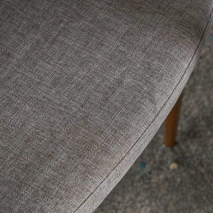 Elegant Dining Chair with contoured support, grey textured fabric, wooden legs HouseOfZazla on Tampa Home & Garden Store