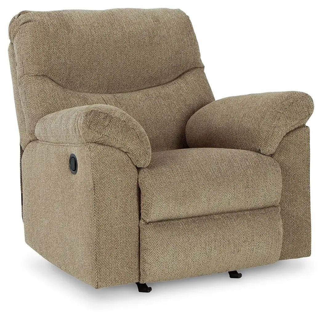 Alphons Rocker Recliner beige fabric by Unique Piece Furniture on Tampa Home & Garden Store