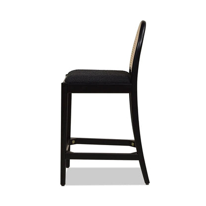 Panama Curved Back Cane Counter Stools Set of 2