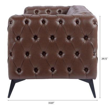Modern 3 Seater Sofa with Square Arm and Cushion