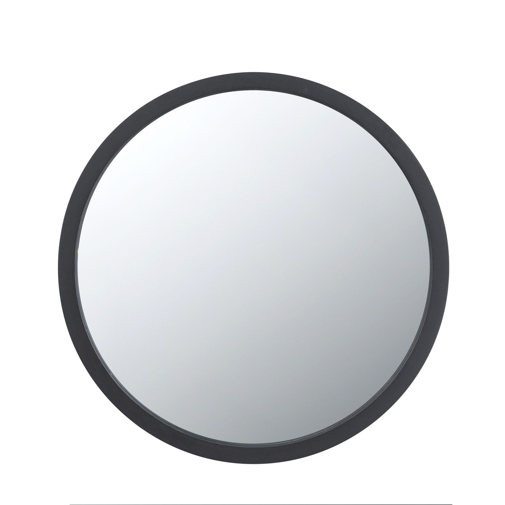 Circle wall mirror with dark wooden frame for living room by HouseOfZazla on Tampa Home & Garden Store
