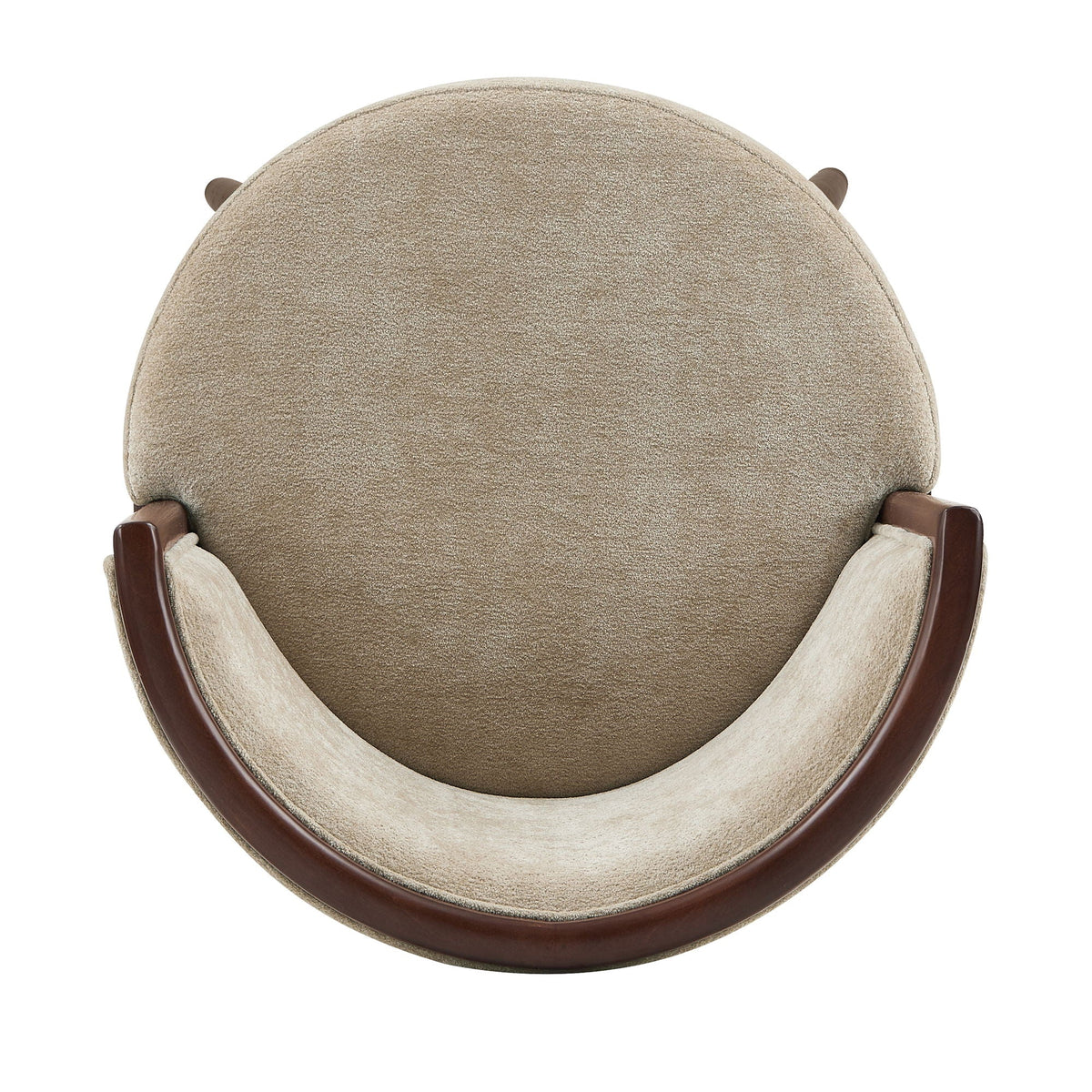 Evalyn Barstool by HouseOfZazla, beige textured fabric bar-height stool with dark wood frame on Tampa Home & Garden Store