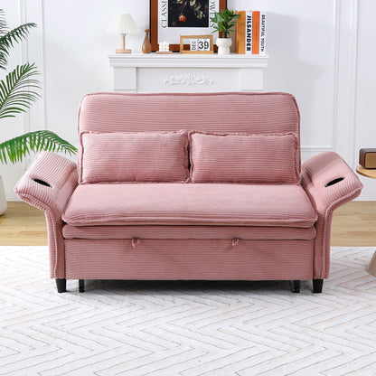 Modern Fabric Sofa And Bed With Adjustable Arms