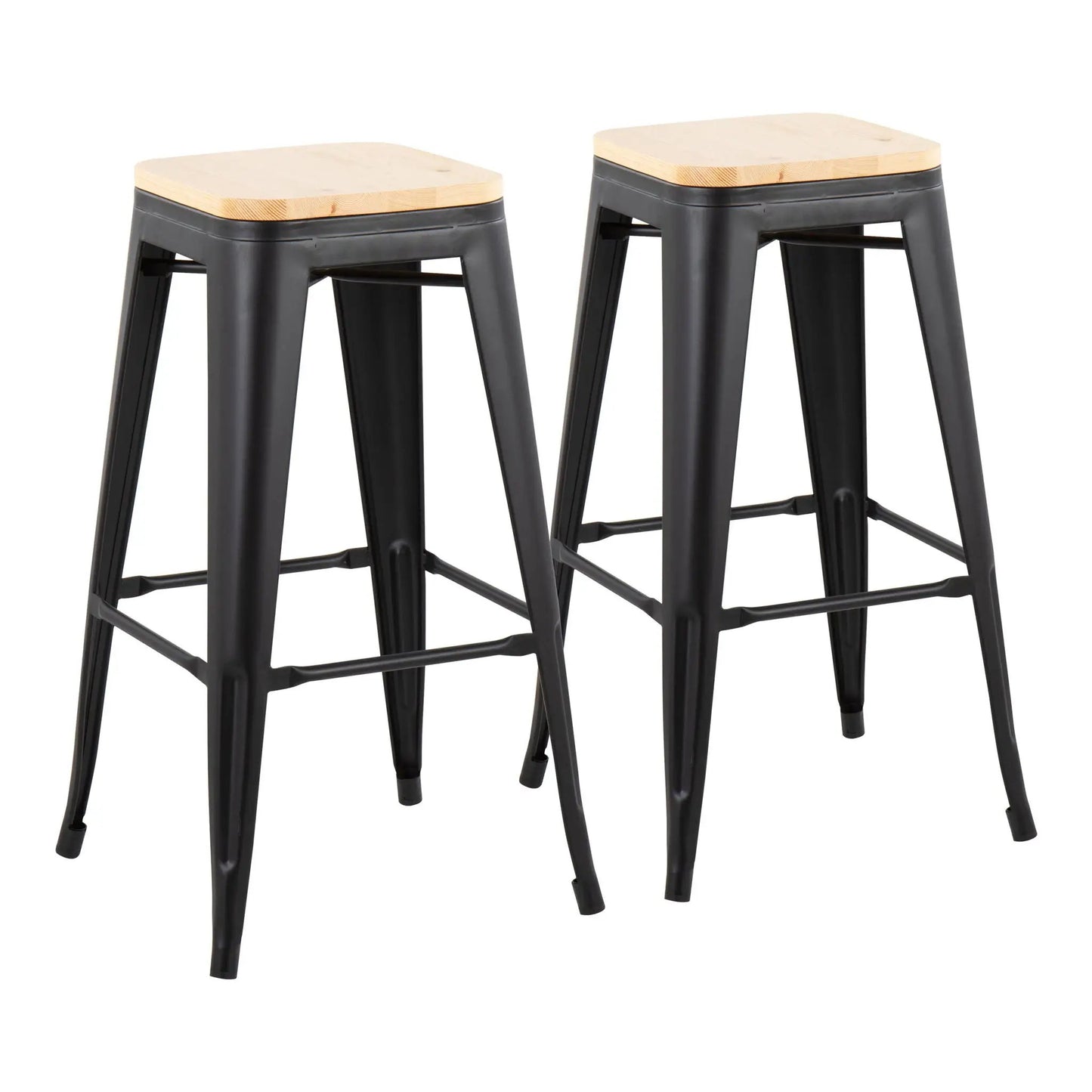 Oregon Contemporary Barstools Set of 2 Durable