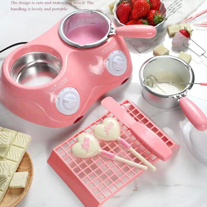 Electric pink chocolate fountain dual-pot by FLIPSTYLEZLLC for party use on Tampa Home & Garden Store