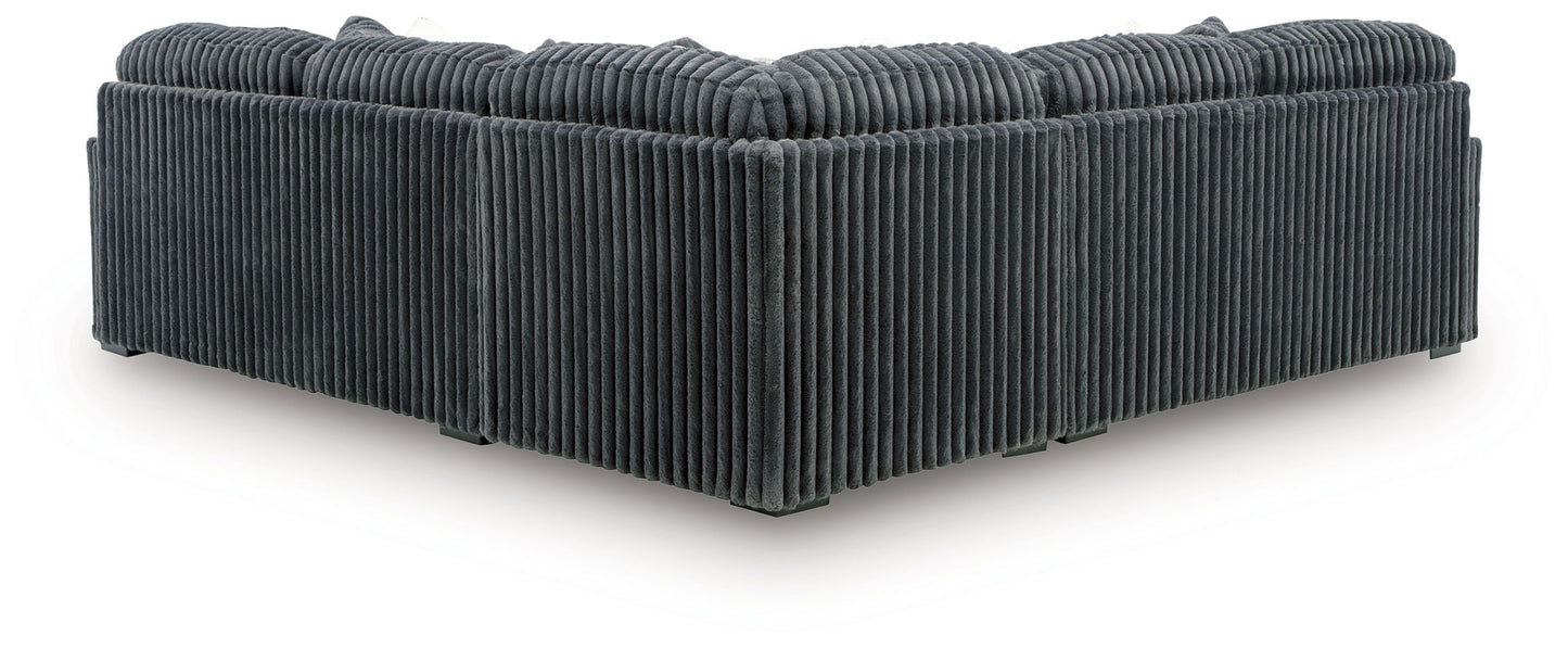 Midnight Madness Sectional and Jumbo Corduroy
