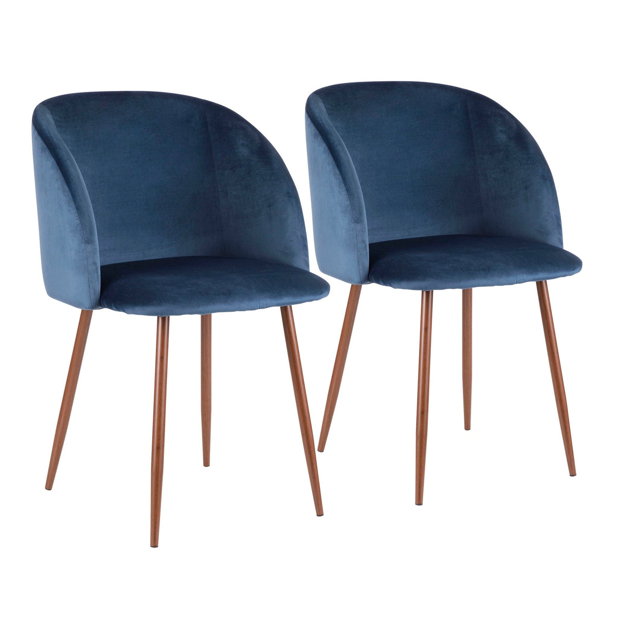Contemporary Dining Chair Set blue padded bucket seats by HouseOfZazla, 2 chairs on Tampa Home & Garden Store