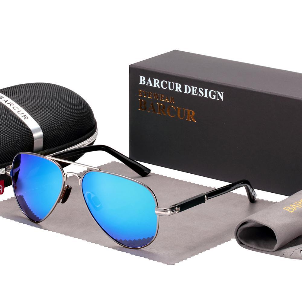 Stevvex aviator-style polarized sunglasses with blue mirrored lenses and UV400 protection on Tampa Home & Garden Store