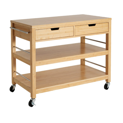 Indoor Multifunctional Bamboo Kitchen Cart