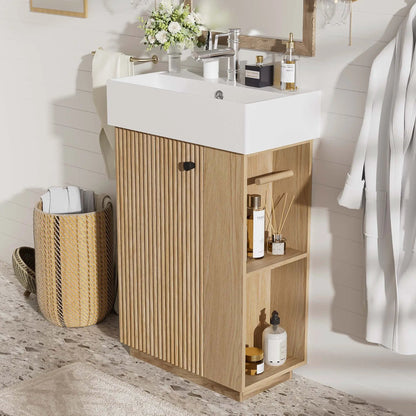 Bathroom Vanity With Sink, Freestanding Cabinet