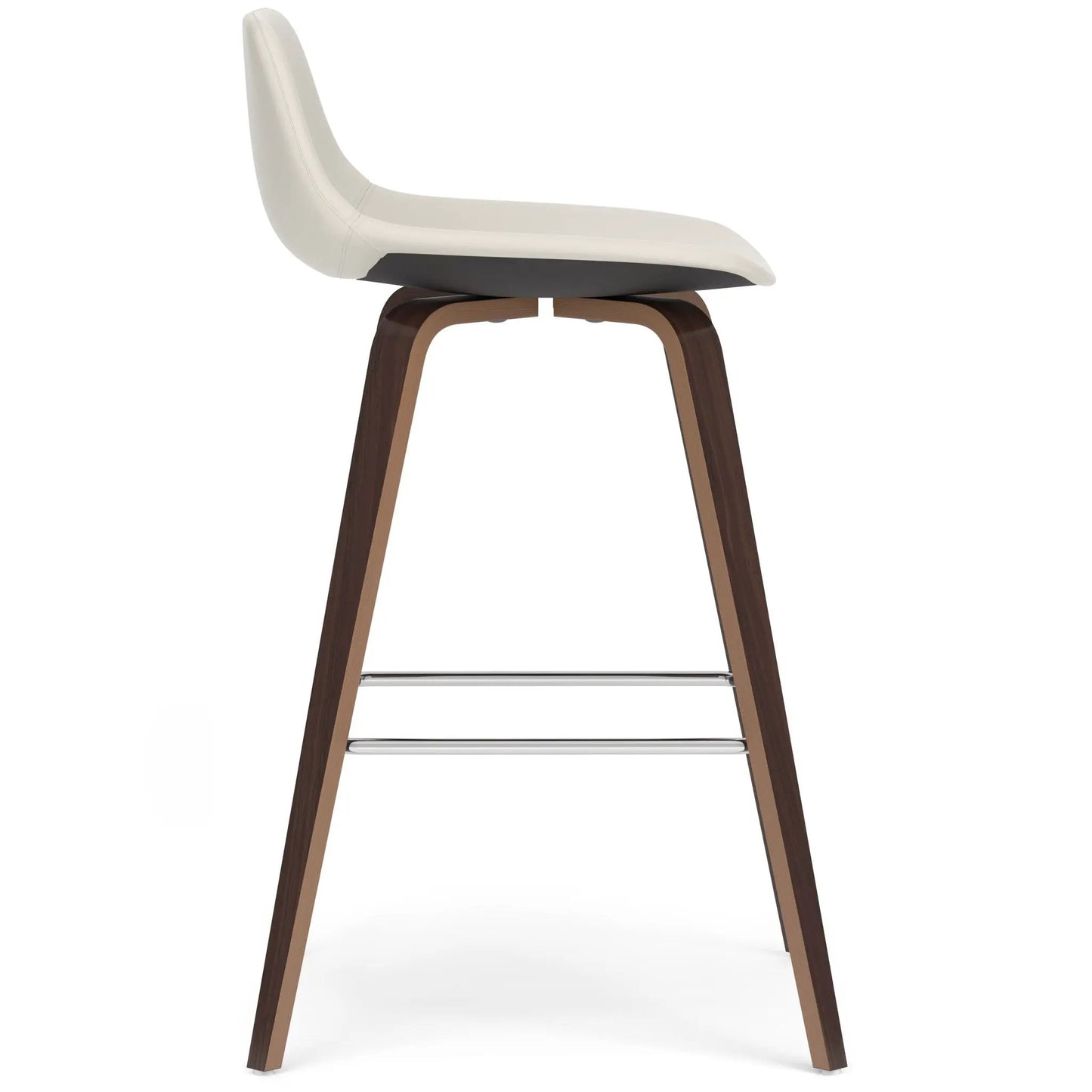 Randolph Bentwood counter stool set of 2 with white seat and wood legs on Tampa Home & Garden Store