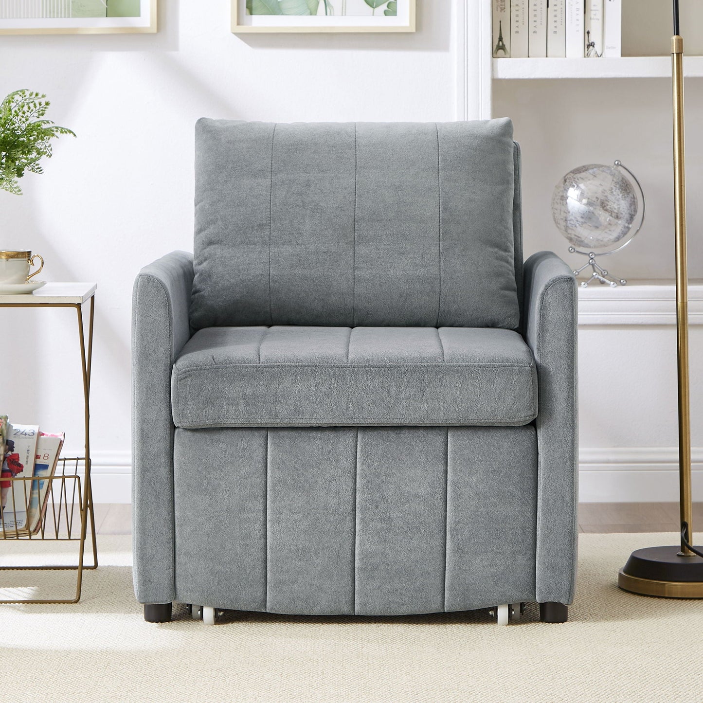 Convertible Sleeper Sofa and Storage Pockets
