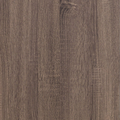 Geary Panel Bed wood grain finish background in dark brown on Tampa Home & Garden Store