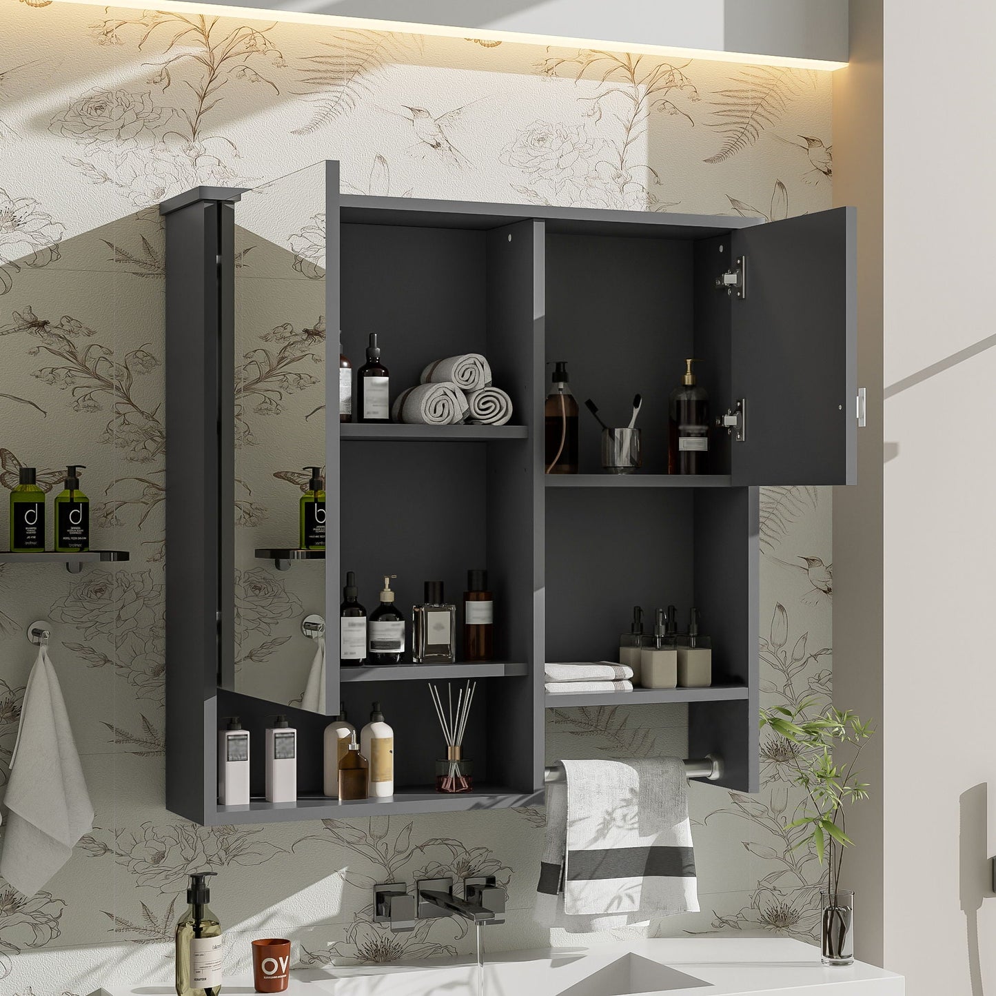 Modern Wall Mounted Bathroom Cabinet With Mirror