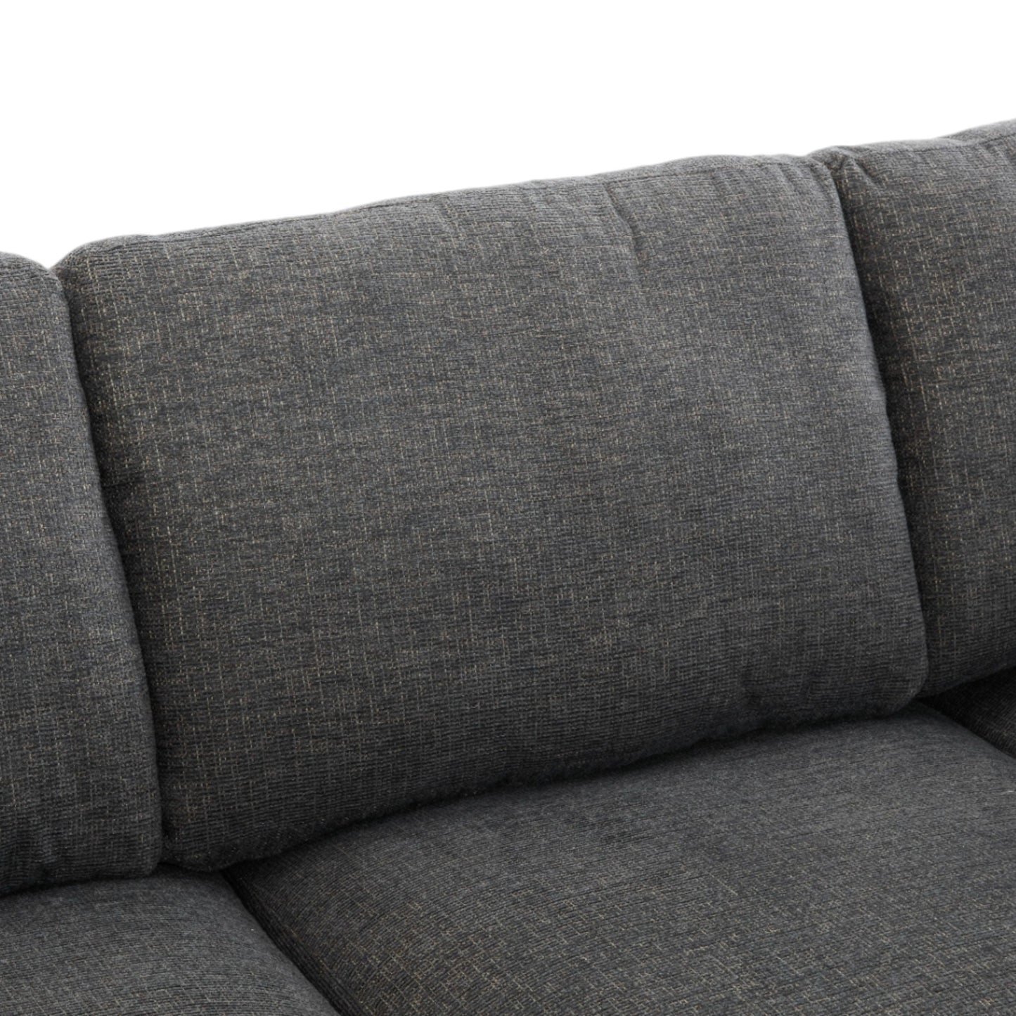 Sectional sofa by HouseOfZazla, modular U-shaped with ottoman in dark gray textured fabric on Tampa Home & Garden Store