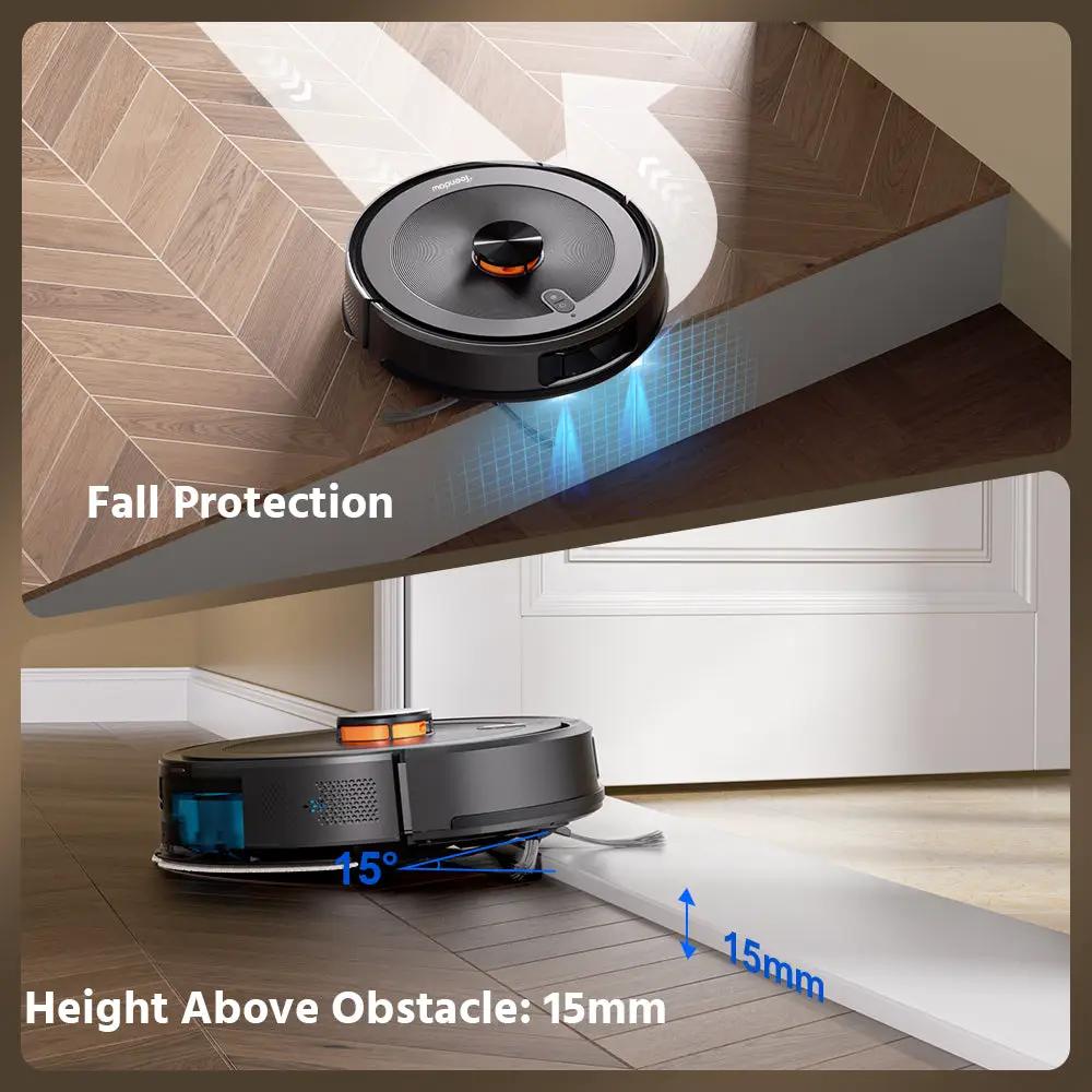 Teendow D10S Max black robot vacuum with LDS laser navigation and self-emptying on Tampa Home & Garden Store
