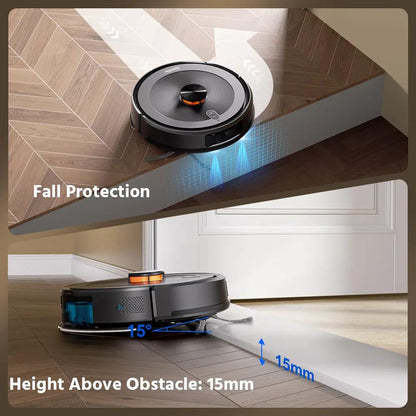 Teendow D10S Max black robot vacuum with LDS laser navigation and self-emptying on Tampa Home & Garden Store