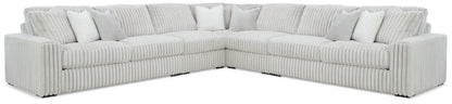 Stupendous Sectional sofa in gray corduroy with tufted cushions Unique Piece Furniture on Tampa Home & Garden Store