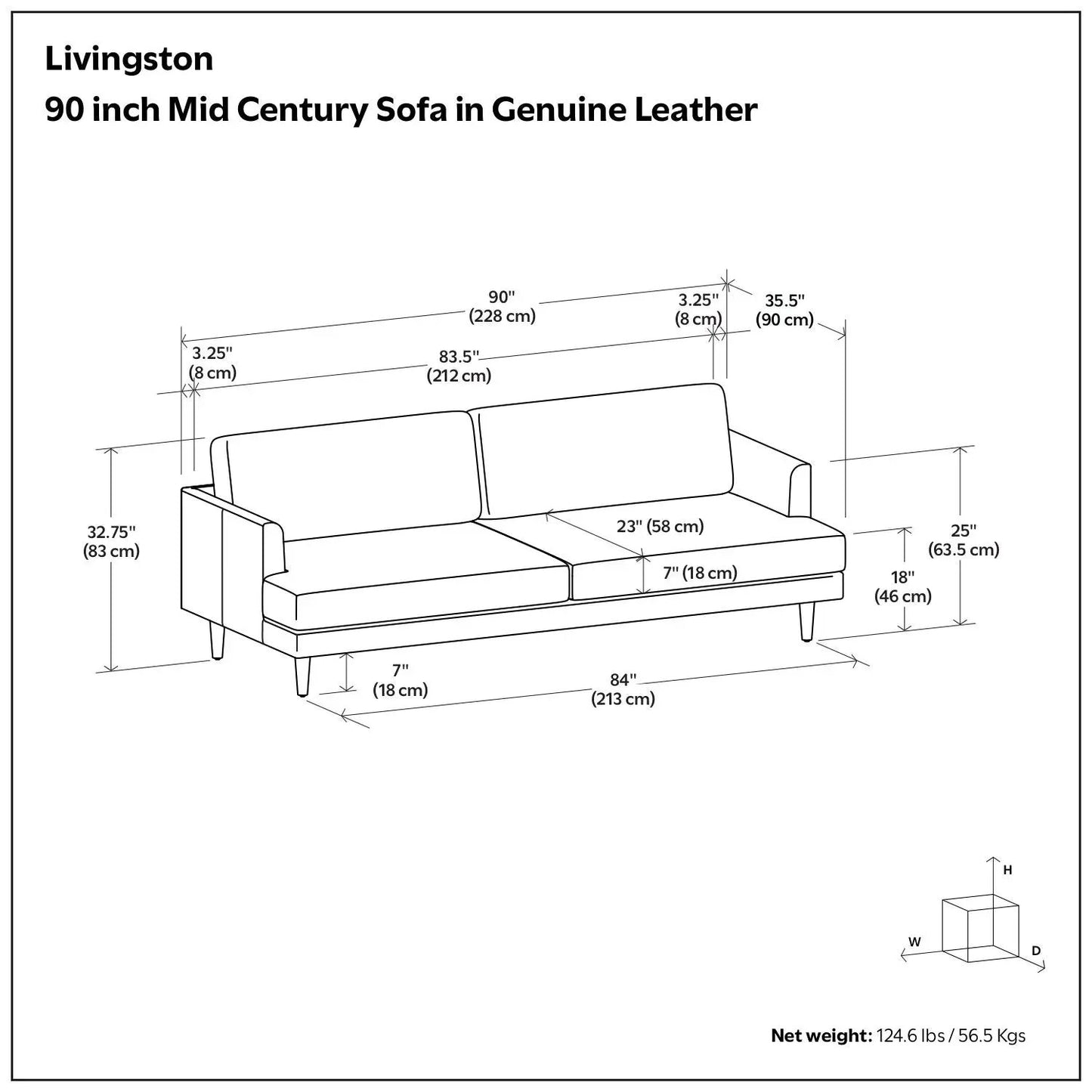Livingston Upholstered Sofa with Premium Comfort