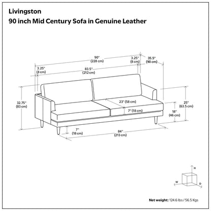 Livingston Upholstered Sofa with Premium Comfort