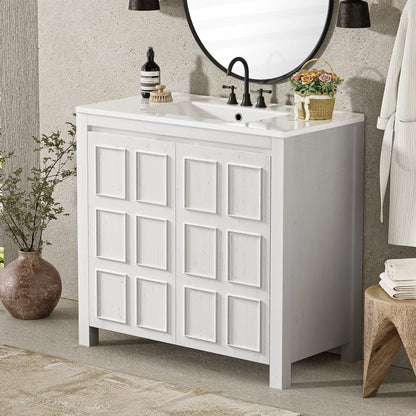 Bathroom Vanity Organizer with Sink and Cabinet