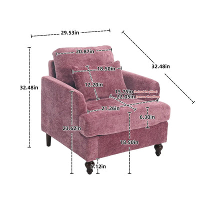 Modern mid century wood frame armchair with tufted burgundy upholstery by Unique Piece Furniture on Tampa Home & Garden Store