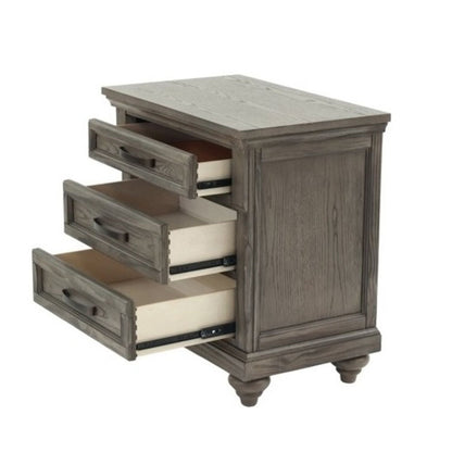 3 Piece Bedroom Set Bed With 2 Nightstands graywashed wood finish by HouseOfZazla on Tampa Home & Garden Store