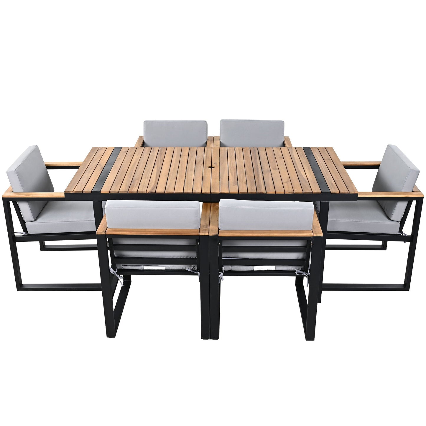 Seven Piece Outdoor Dining Table and Chair Set