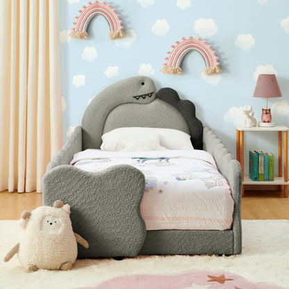 Toddler Dinosaur Bed and Safety Guardrail
