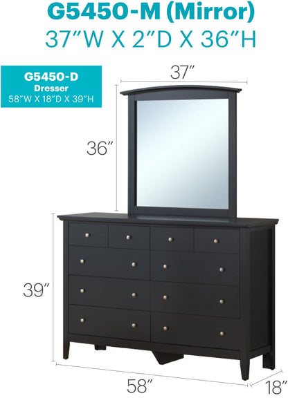 Dresser with attached mirror in dark finish, real wood veneers by HouseOfZazla on Tampa Home & Garden Store