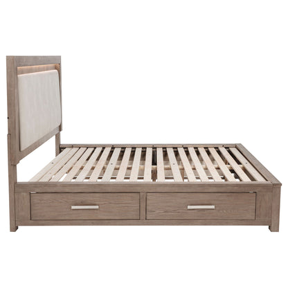 Gibbons Led Storage Bed with Elegant Headboard