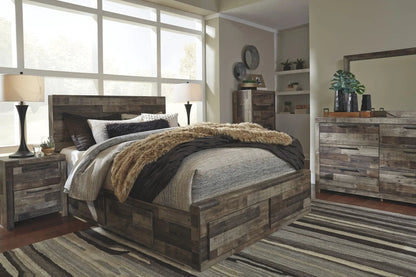 Derekson Panel Bedroom Set with Butcher Block