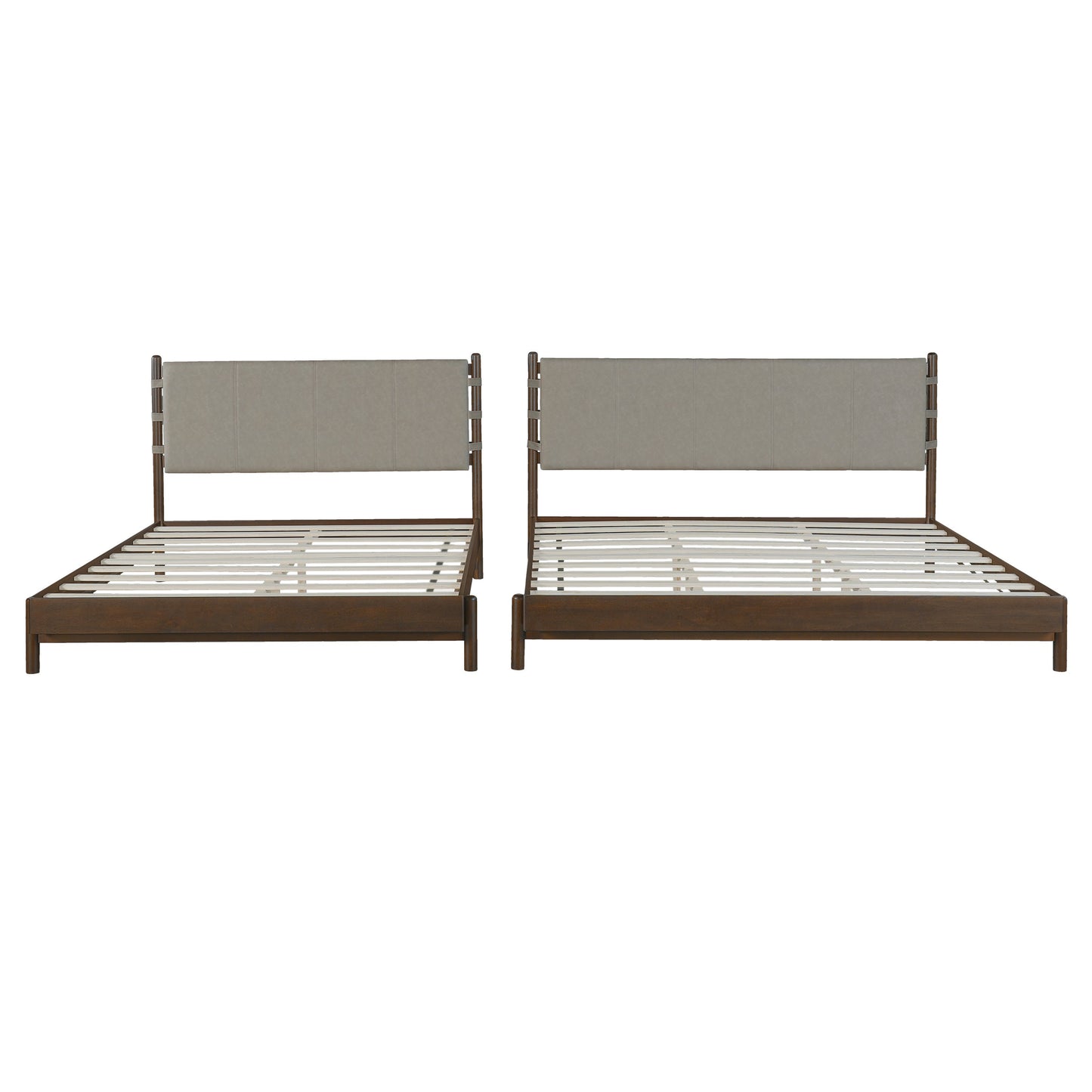 Premium Rubber Wood Platform Bed and Slats
