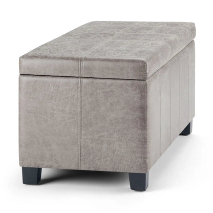 Dover Upholstered Storage Ottoman Bench with Lid