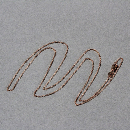 Diamond Cut Cable Link Chain Necklace 0.8mm 14k rose gold by Bids.com set of 4 on Tampa Home & Garden Store