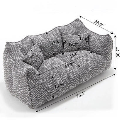 Comfortable Dual Beanbag Chair and Foam Core