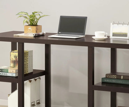 Mahogany Desk with Four Storage Shelves System