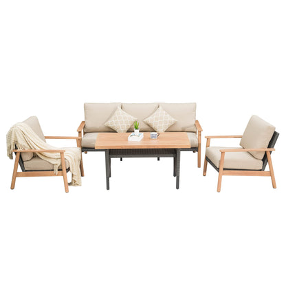 4-Piece Outdoor Wicker Patio Furniture For Garden