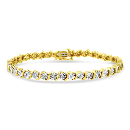 Tennis bracelet rose gold plated sterling silver with 1/4 cttw diamonds, I-J color, 7 in on Tampa Home & Garden Store